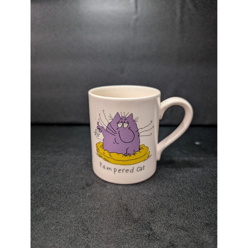 McLaggan Smith Pampered Cat‎ Coffee Tea Mug, Vintage Cat Cup, Whistling Fish Mug